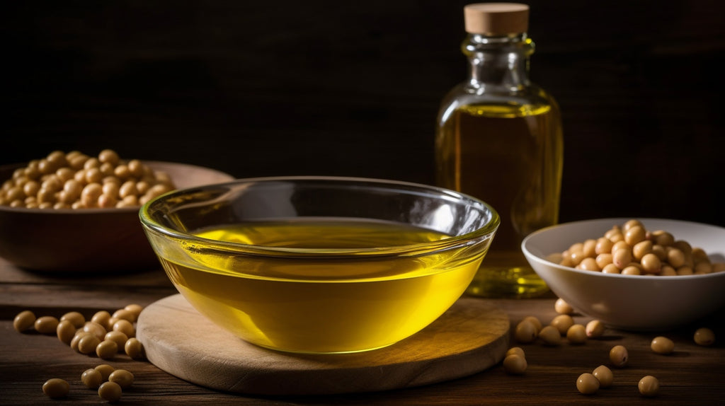 Image of soybean oil, highlighting its potential negative impact on brain health - consider Selo Croatian Olive Oil as a healthier, delicious alternative.